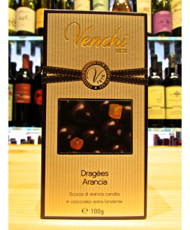 Vendita online scatole di Dragees Venchi di Cuneo. Shop on line Cioccolatini Venchi in scatola, scorza di arancia candita ricope