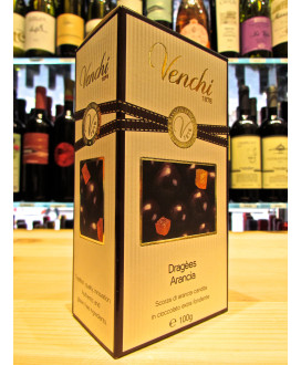 Vendita online scatole di Dragees Venchi di Cuneo. Shop on line Cioccolatini Venchi in scatola, scorza di arancia candita ricope