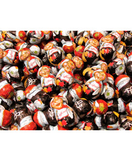 Vendita online cioccolatini a forma di Befana - Cioccolato al latte. Shop on line cioccolatini al latte a forma di piccoli Pin