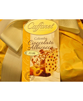 Vendita on line colombe di Pasqua Caffarel Farcite Albicocca e Cioccolato. Shop on line Colomba Farcita con Albicocca