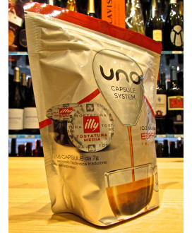 Uno capsule System Illy Caffe Rosso. online sale 16 capsules Illy medium roast. online shop espresso coffee 100% arabica.