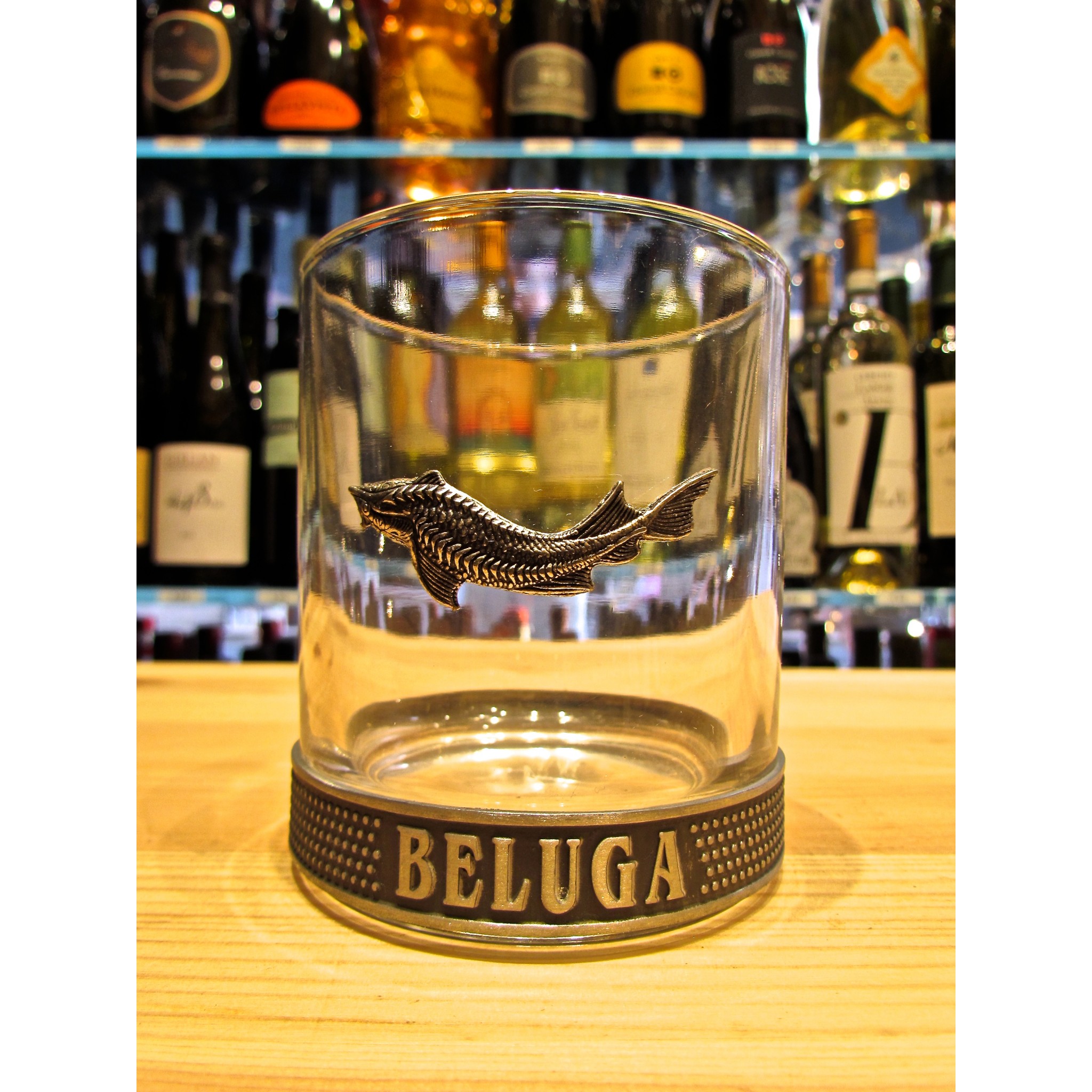 BELUGA VODKA GOLD TUMBLER GLASS, EXCLUSIVE BAR GLASS: Shot  Glasses
