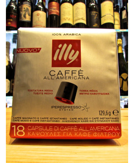 Vendita online Capsule Caffè Illy all' Amaricana. Confezione da 18 capsule per preparare caffè americano. Miglior prezzo 