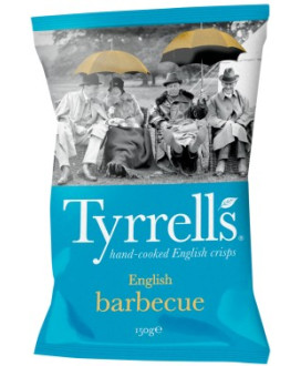 Vendita online Patatine Tyrrells, Patatine al gusto barbecue 150g. Shop online patatine Inglesi Tyrrells