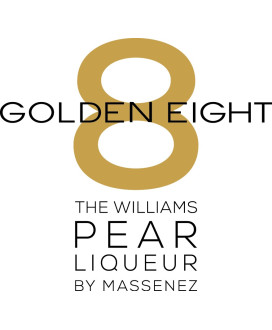 Vendita online brandy alle pere Golden Eight The Williams Liqueur By Massanez. Bottiglia a forma di pera