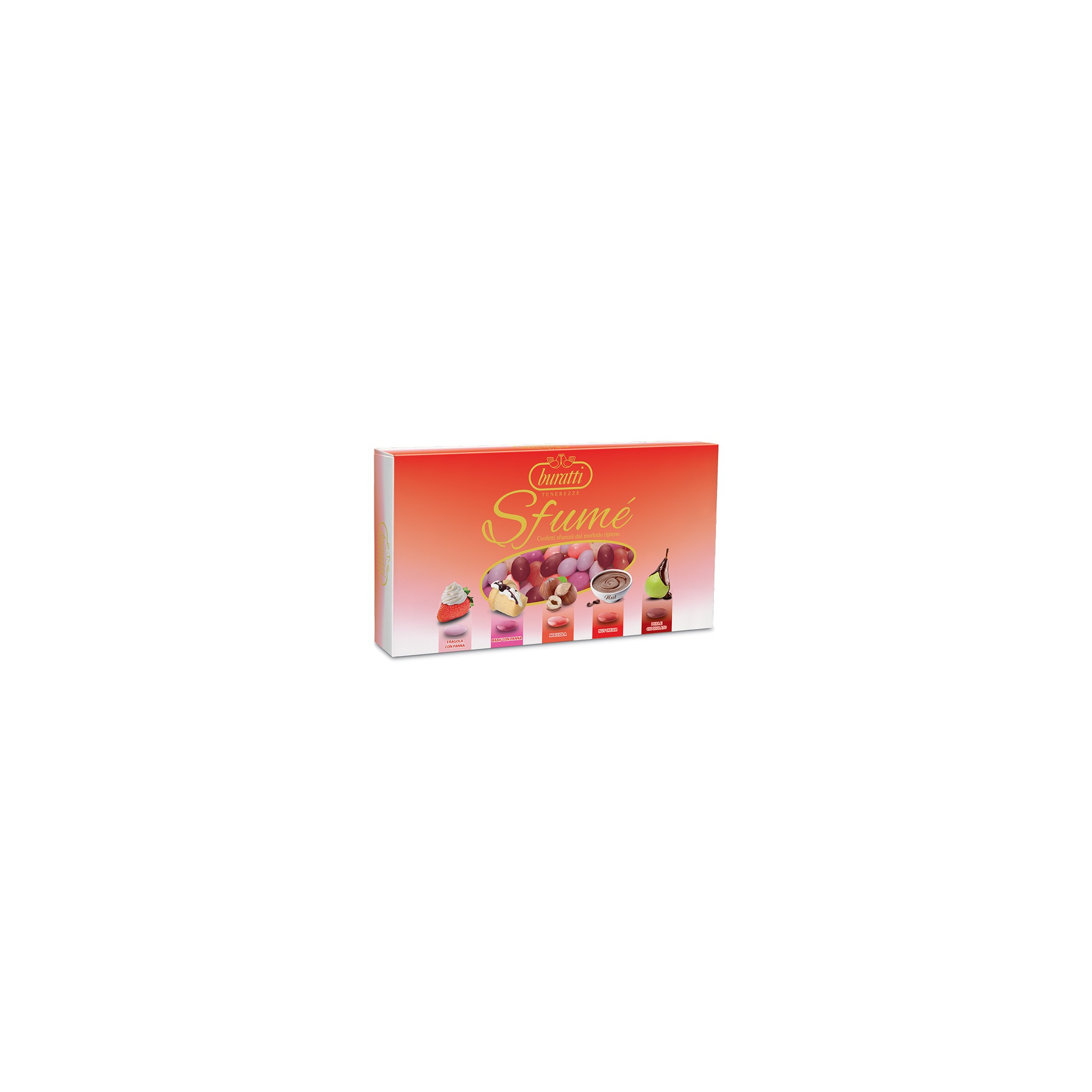 Buratti Confetti al Cioccolato, Rosso - 1000 g