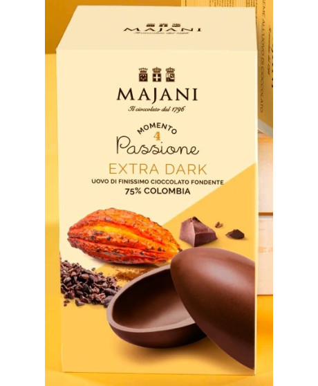 Buy on line italian Easter eggs with surprise Dark Chocolate with Orange Peel . Shop on line easter egg Majani Fiat cremino, dar