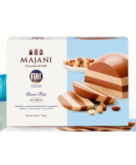 Buy on line italian Easter eggs with surprise. Shop on line easter egg Majani Fiat cremino, milk, dark chocolate made in Italy. 