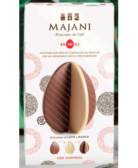 Buy on line italian Easter eggs with surprise duble taste milk and dark chocolate. Shop on line easter egg Majani Fiat cremino, 