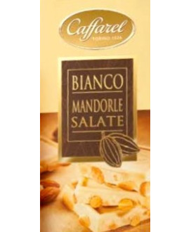 Vendita online tavolette di cioccolato Caffarel di Torino, Cioccolata Bianca con Mandorle e Pistacchi salati - 150g. Shop on lin