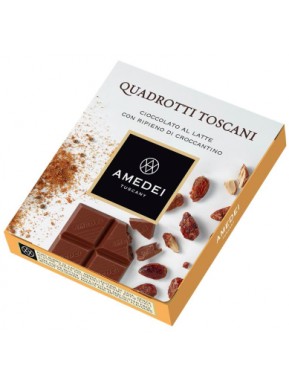 Amedei - Quadrotti - Cioccolato al Latte con ripieno Croccantino - 45g