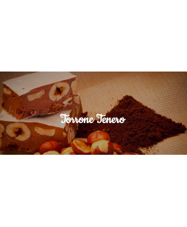 Vendita online Torrone delle Sorelle Nurzia, tenero con nocciole impastato al cioccolato fondente puro, morbido. Shop on line To