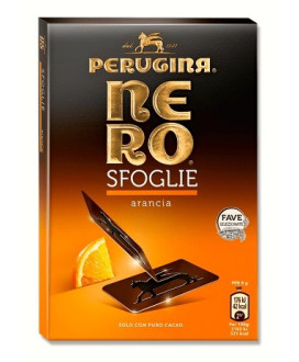 Vendita online Sfoglie nero Perugina fondenti all'arancia. Mini tavolette di cioccolata fondente Perugina e arancia