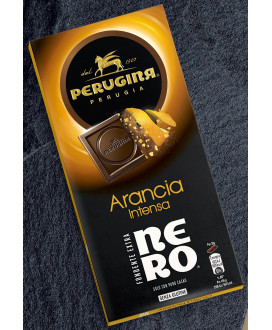 Vendita online Tavolette di Cioccolato Nero Perugina fondente all'arancia. Tavoletta di cioccolato fondente 