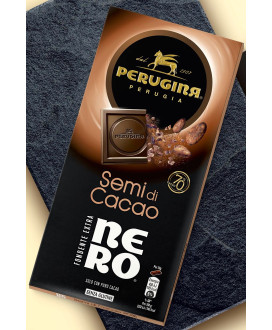 Vendita online Tavolette di Cioccolato Nero Perugina fondente con semi di cacao. Tavoletta fondente 