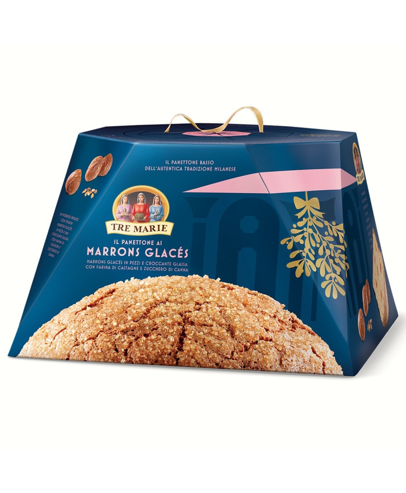 Vendita online panettoni Le Tre Marie di Milano edizione limitata Marrons glaces. Shop on line panettone classico m