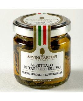 Vendita online Affettato di Tartufo Estivo sott'olio Savini Tartufi Tuscany. Shop online tartufo nero sott'olio. Prodotti di qua