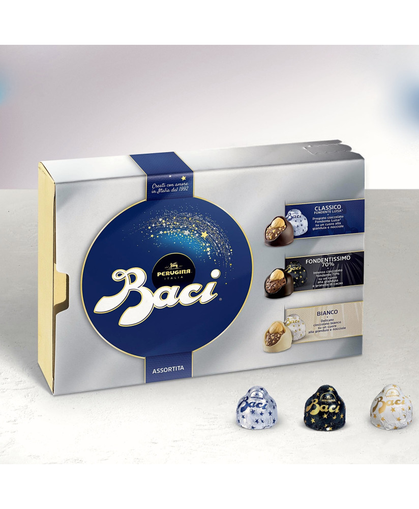 Bacio Perugina, gift boxes. Online sale elegant gift boxes italian chocolate Perugina kisses