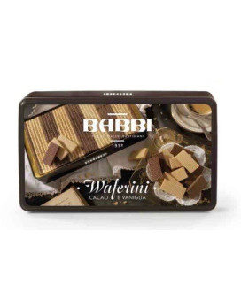 Vendita online Wafers Babbi ripeni di vaniglia e cacao, azienda di Bertinoro Forlì - Cesena. Shop on-line waferini in scatole