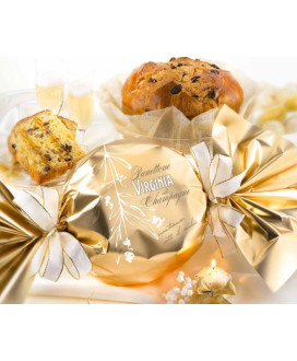 Virginia, panettone allo champagne incartato a caramella. Vendita online panettoni artigianali Virginia Sassello miglior prezzo