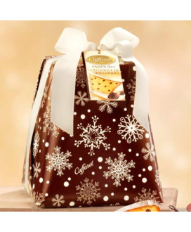 Online sales pandoro handmade Caffarel packaged in an elegant gift box. Shop online and traditional Milanese panettone craft C