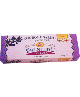 Pruneddu - Torrone di Tonara mandorle e liquore mirto - Vendita online torrone artigianale sardo con mandorle di Tonara