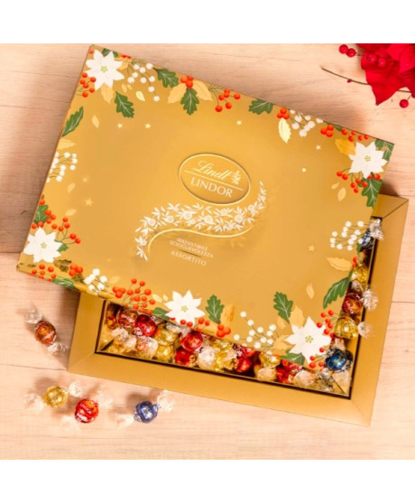 Vendita online scatole regalo di cioccolatini Lindor, Lindt & Sprüngli al miglior prezzo. Shop on line confezioni Natalizie Lind