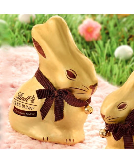 Online selling and buy easter eggs Lindt Gold Bunny rabbit Easter milk chocolate, dark, white, and hazelnuts.Lindt and Sprungli