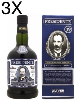 Vendita online Rum Dominicano Presidente Oliver's Marti 19 anni, sistema solera. Prezzo Rum Presidente