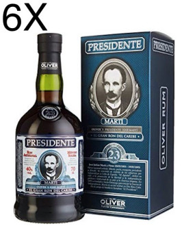 Vendita online Rum Dominicano Presidente Oliver's Marti 23 anni, sistema solera. Prezzo Rum Presidente