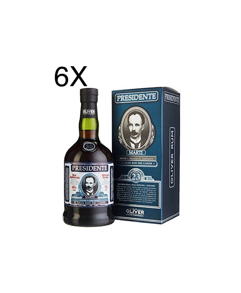 Vendita online Rum Dominicano Presidente Oliver's Marti 23 anni, sistema solera. Prezzo Rum Presidente