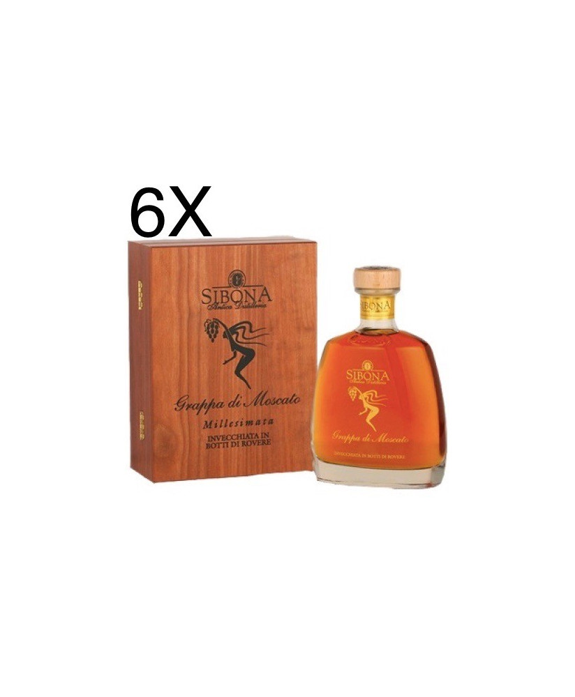 Shop online italian Grappa Sibona Moscato Wood. Online sales Sibona quality grappa best price