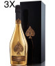 (3 BOTTIGLIE) Armand de Brignac - Brut Gold - Astucciato - Cattier - 75cl