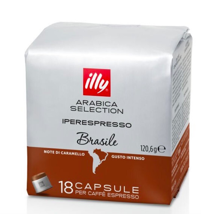 Vendita online capsule Illy Caffe' Monoarabica Brazil per macchina  iperespresso. Confezione da 18 caffè espresso Brasil. Shop on