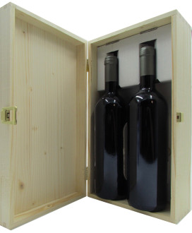 Wood Box Corso101 for 2 classic bottles