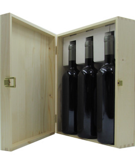 Wood Box Corso101 for 3 classic bottles