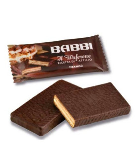 Babbi - il Waferone - Ricetta di Attilio - Wafers con crema al pistacchio ricoperto di cioccolato bianco - 30g