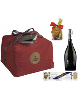 Online sales packaging Christmas 2013 with prosecco, panettone craft Fiasconaro quality (Typical Christmas Cake) and Italian Pro