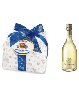 Vendita online confezioni Natale 2015 con panettone artigianale Albertengo e Franciacorta Ca' Del Bosco. Shop on line idee regal