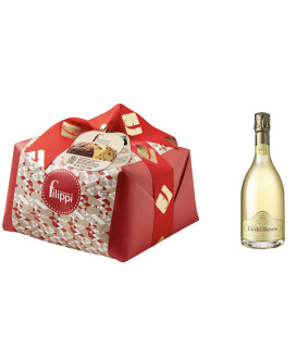 Vendita online confezioni Natale 2015 con panettone artigianale Filippi e Franciacorta Ca' del Bosco. Shop on line idee regalo p