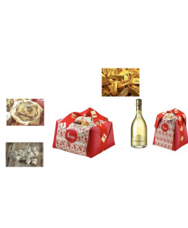 Vendita online confezioni Natale 2014 scatole con panettone artigianale Filippi, Torrone, cioccolatini e prosecco o franciacorta