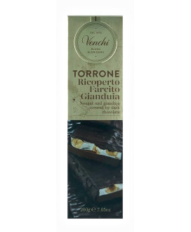 Buy online sales Nougat Venchi Stuffed with Gianduja and Rhum. Shop online Nougat venchi stuffed covered