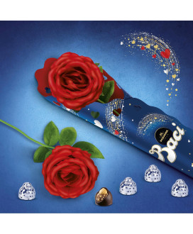 Vendita online Rosa Rossa con Baci per San Valentino Baci Perugina, fiori e cioccolato al miglior prezzo