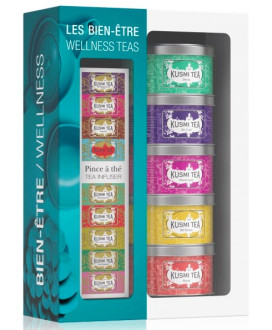 Shop online Wellness assortment. Wellness Blends Kusmi Tea in leaf. Tea French purifying quality teas. shop Kusmi