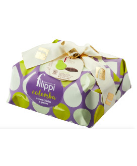 Handcrafted Easter cakes Filippi. Colomba Chocolate and pears - Shop online italian colomba handmade Easter