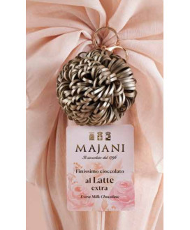 Vendita online uova di Pasqua Majani 2016 al latte confezionato con tulle.  Shop on line Uovo di Majani Bologna di cioccolato al