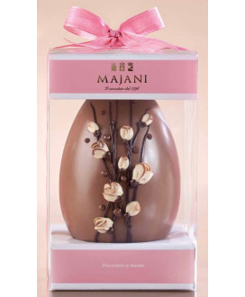 Buy on line italian Easter eggs with surprise Dark Chocolate with decorations handmade. Shop on line easter egg Majani Fiat crem