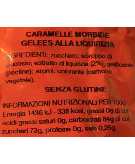 Vendita online caramelle gelatine Horvath Lindt e Sprungli alla liquirizia. Shop on-line caramelle morbide gommose di gelatina d