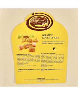 Caffarel Caramelle Gelatine Gocce di sole gusti limone, pompelmo, mandarino. Vendita online gelees di qualità