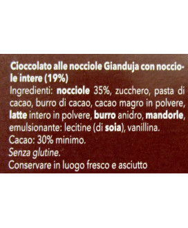 Vendita online tavolette di cioccolato Caffarel di Torino, linea Piemonte, cioccolato fondente con nocciole intere 33g